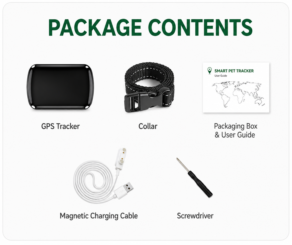 Dreamee™ Smart 4G GPS Pet Tracker for Dogs & Cats | Real-Time Location Tracking & Escape Alerts