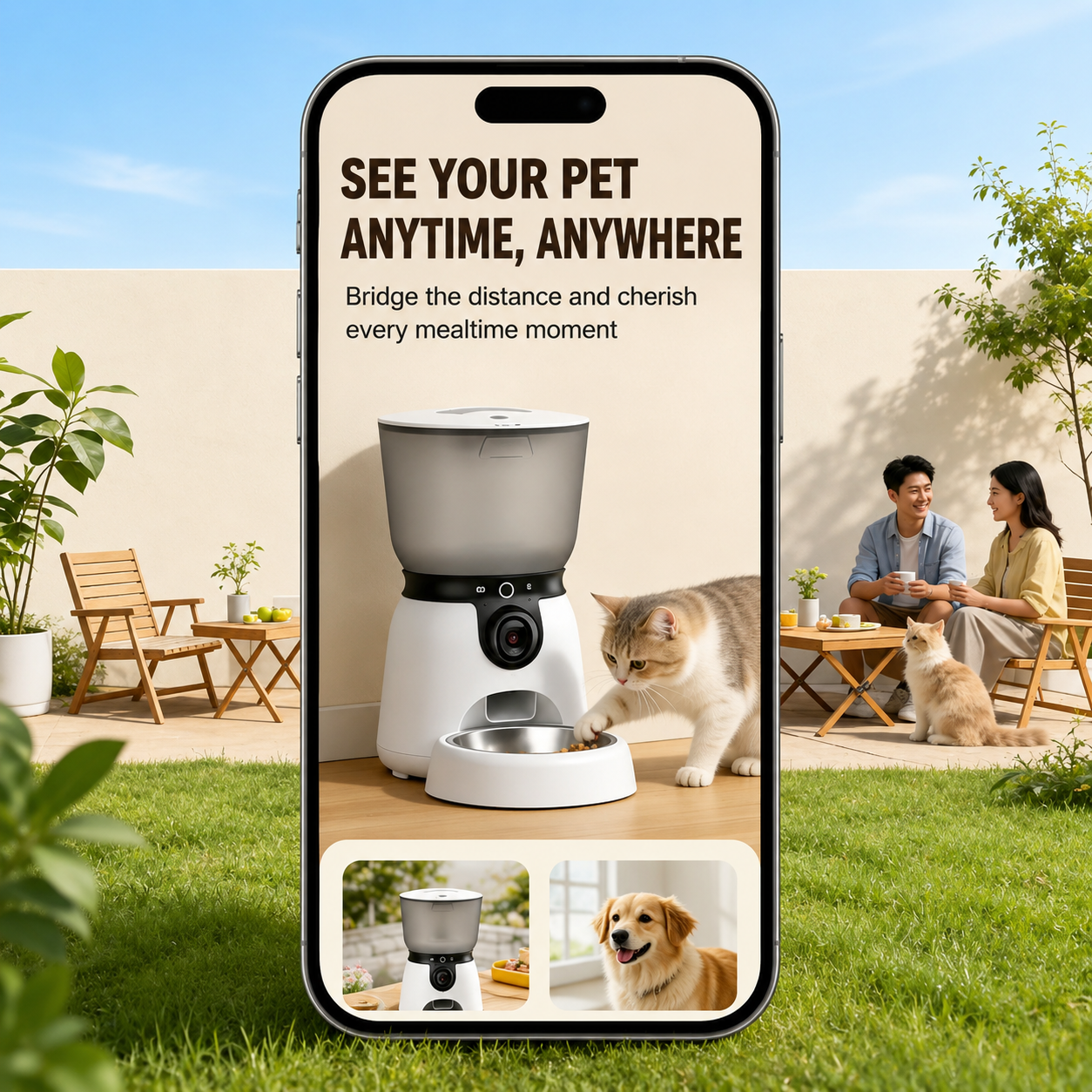 Smart Pet Feeder with Camera & App Control | Automatic WiFi Cat & Dog Feeder