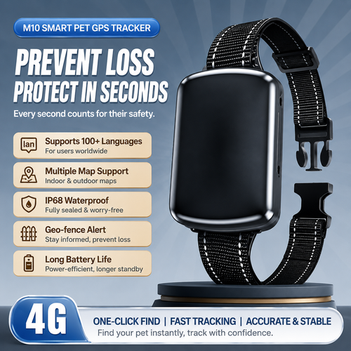 Dreamee™ Smart 4G GPS Pet Tracker for Dogs & Cats | Real-Time Location Tracking & Escape Alerts