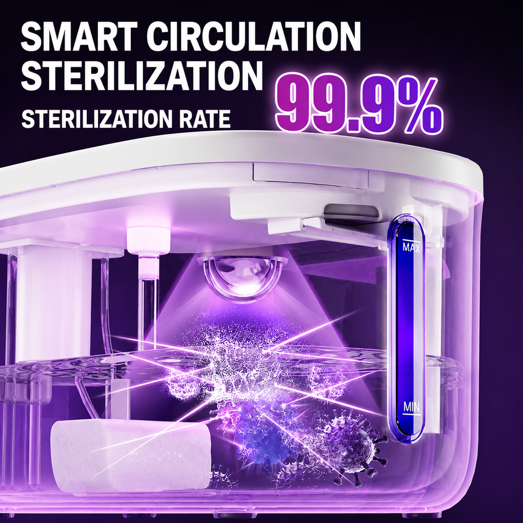 4L Smart Heated Cat Water Fountain with UV Sterilization & 3 Water Modes